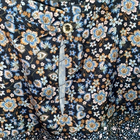 NWT Halston Lace Appliqué Washed Satin Poppy Blouse - Picture 7 of 9